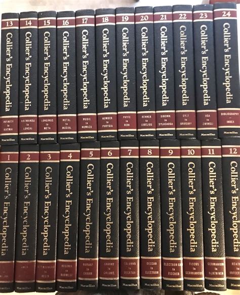 Collector Set Collier S Encyclopedia Macmillan Books Full Set