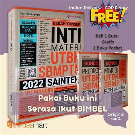 Jual Buku Utbk Sbmptn Buku Sbmptn Saintek Bedah Konsep Inti Materi