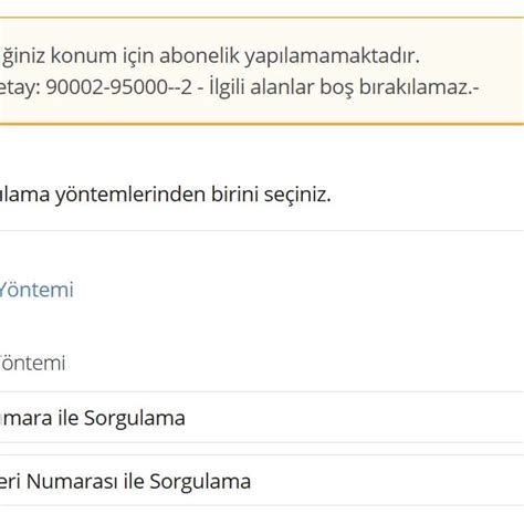E Devlet Turkiye Gov Tr E Devlet Zerinden Abonelik Ba Vurusunda Hata