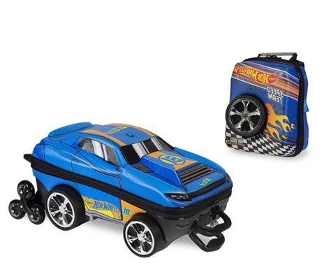 Mochila Escolar Hot Wheels Carro Azul Muscle Lancheira D Maxtoy Kit Mochila Infantil