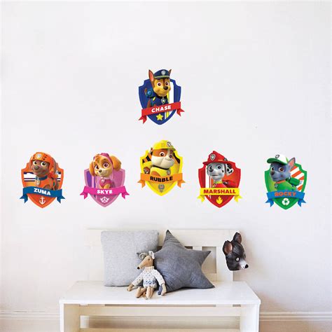 Paw Patrol Kids Wall Decal Decor - Paw Dog Birthday Party Theme ...