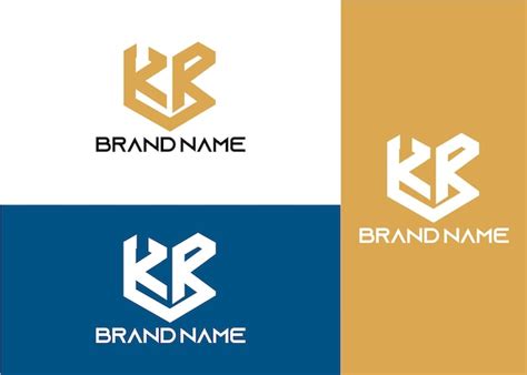 Premium Vector Modern Monogram Initial Letter Kr Logo Design Template