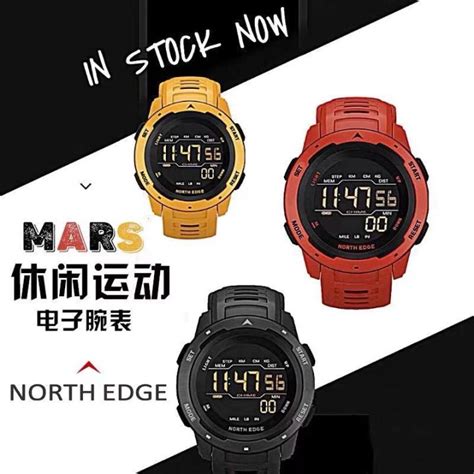 NORTH EDGE MARS Original Men S Watch Waterproof 50M Digital Outdoor