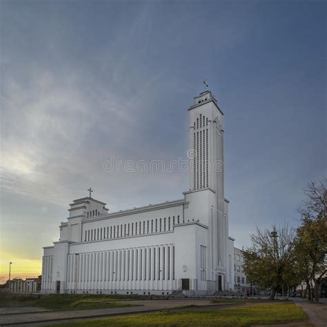 Kaunas Our Lord Jesus Christ`s Resurrection Basilica Stock Photo