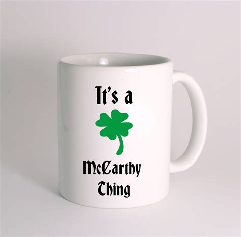 Personalized Irish Mug Irish Mug Funny Mug Four Leaf