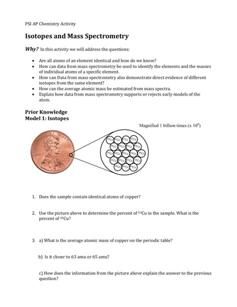 Isotopes And Mass Spectrometry Why