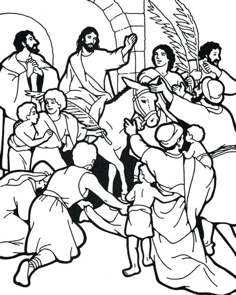 Palm Sunday Coloring Pages To Print Coloring Pages