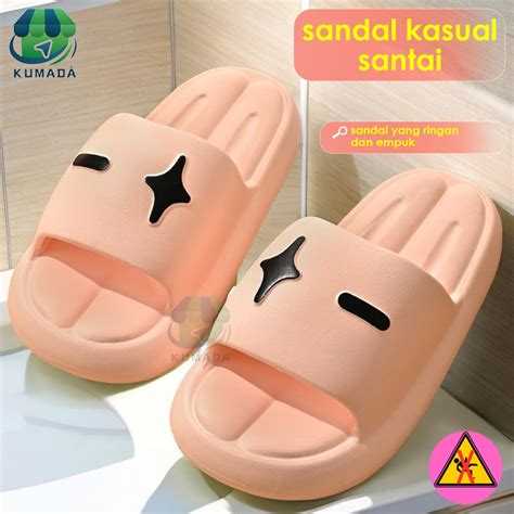 Jual Sandal Cewek Slip On Pvc Cute Rabbit Sendal Kelinci Rumah Nyaman