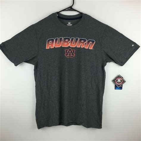 Colosseum Shirts Auburn Tigers Mens Logo Short Sleeve Grey Tee