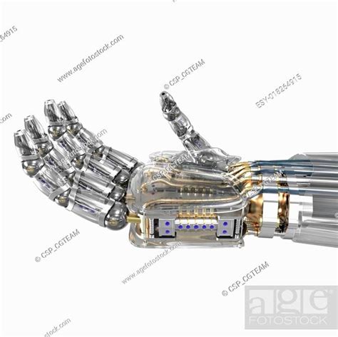 Robot Hand Holding Imaginary Object Stock Photo Picture And Low