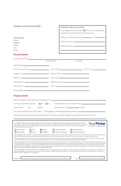 Free 32 Rental Application Forms In Pdf Ms Word Xls