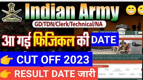 Army Agniveer Physical Date Agniveer Army Gd Cut Off