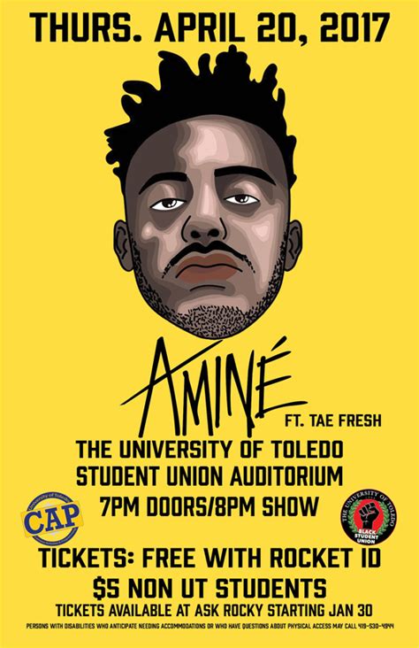 Rapper Aminé to perform April 20 | UToledo News