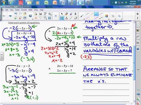 Unit Section Solving Systems By Elimination With Multiplication