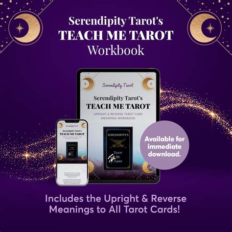 Serendipity S TEACH ME TAROT Upright Reverse Meanings Workbook Etsy