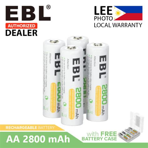 Ebl High Power Aa Size Rechargeable Battery Pack With Free Case