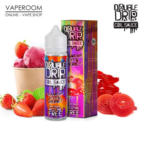 Strawberry Laces And Sherbet E Liquid By Double Drip Coil Sauce 50ml