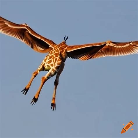 Flying giraffe on Craiyon