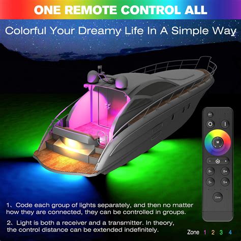 Husuku Gt Boat Rgb Led Light Underwater Marine Color Light Kit