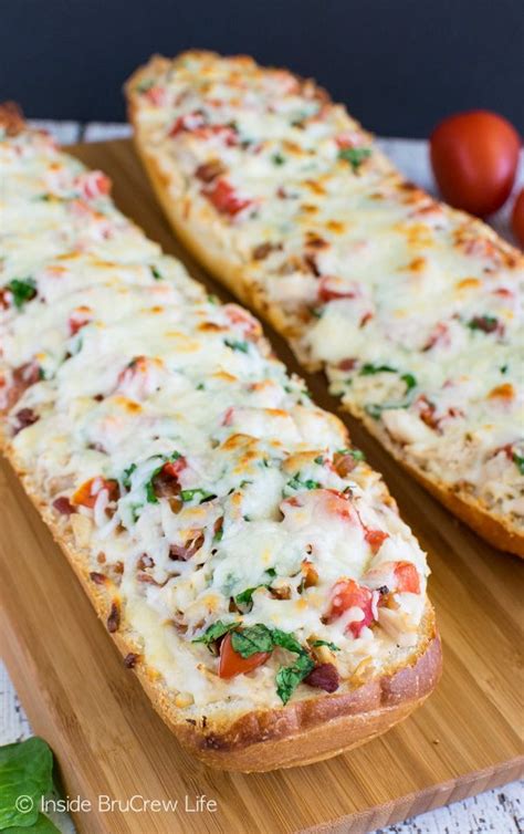 BLT Chicken Alfredo French Bread Pizza Inside BruCrew Life Pizza