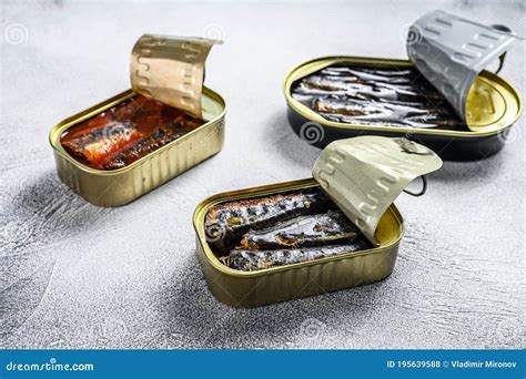 Assorted Canned Fish In A Tin Sardine Smoked Sardine Mackerel Grey