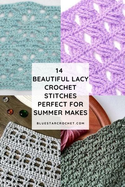 14 Lacy Crochet Stitches For Summer Makes Blue Star Crochet