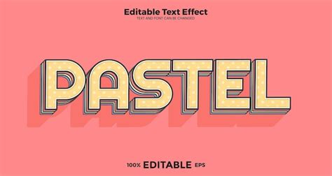 Effet De Texte Modifiable En Pastel Dans Un Style Tendance Moderne