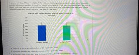 Solved A group of scientists wishes to investigate whether | Chegg.com 