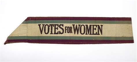 Vintage Suffragette Sash On Display