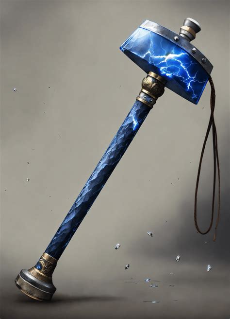 Lexica Lightning Sledgehammer Weapon Sapphire And Silver Extra