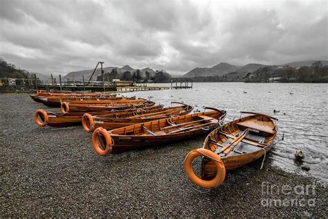 Boats at Derwent Water Photograph by Rob Hawkins - Fine Art America