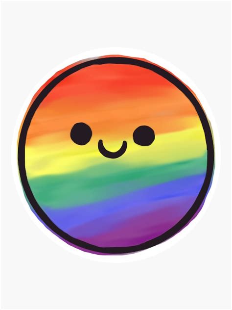 Rainbow Smiley Face Sticker For Sale By Coco Yellow Redbubble