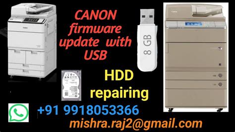 Canon Ir Adv Firmware Install Update Through Usb Youtube