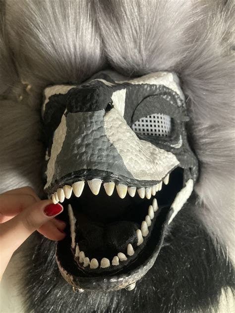 Furry fursuit dino mask Wrocław Fabryczna OLX pl