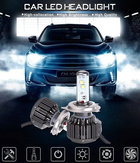 Elglux 80W 9600LM V16 Turbo LED H7 H4 H8 H9 H11 Car Headlight Kit XHP