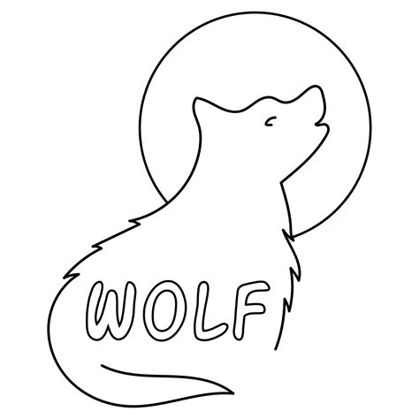 Premium Vector | Black and White Howling Wolf isolated on white ...