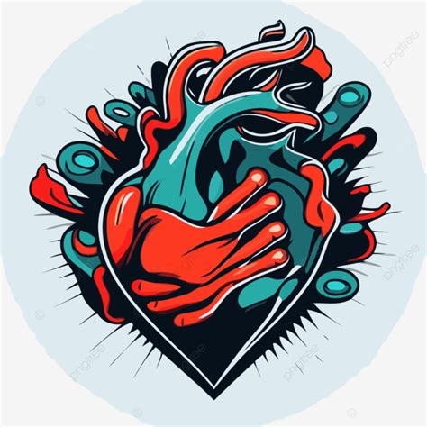 Hands Heart Vector Sticker Clipart Heart Icon With Heart Hands Cartoon