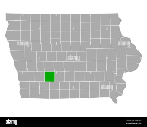 Map of Adair in Iowa Stock Photo - Alamy