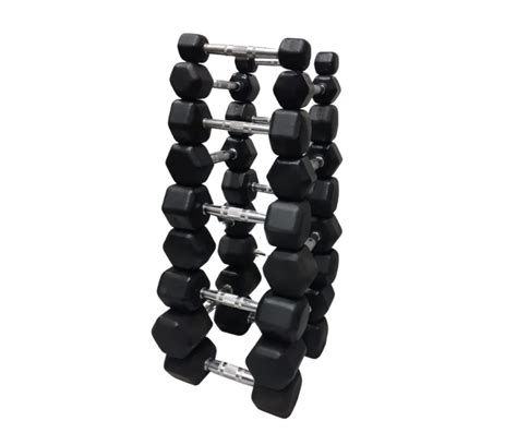 Dumbell Hexagonal Texturizado Pegada Cromada Kit De 01Kg A 10Kg