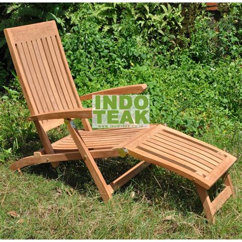 Wooden Furniture Suppliers Teak Wood Garden Reclining Steamer Chair