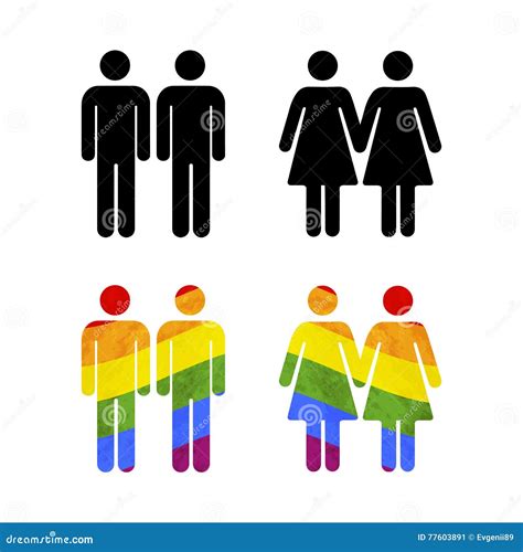 El Sistema Del Gay Junta Iconos En Blanco Stock De Ilustraci N Ilustraci N De Femenino Sexual