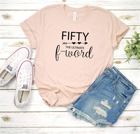 50th Birthday T Shirt Fifty The Ultimate F Word 50th B Day Etsy