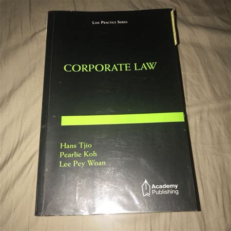 Corporate Law By Hans Tjio Pearlie Koh Lee Pey Woan Hobbies Toys