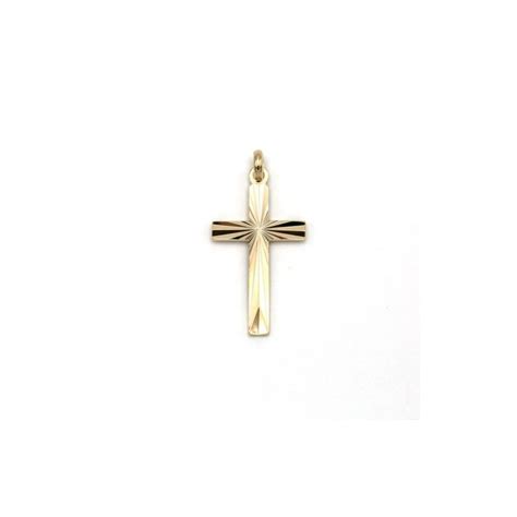 Gold Plated Cross Pendant 26 Mm