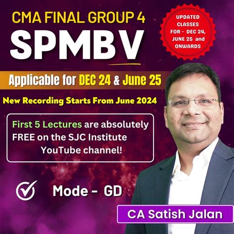 CMA Final SPMBV By CA Satish Jalan