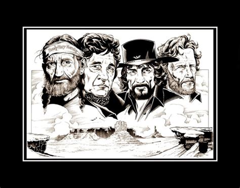 Rare Willie Nelson Highwaymen Poster, Unique Country Music Gift