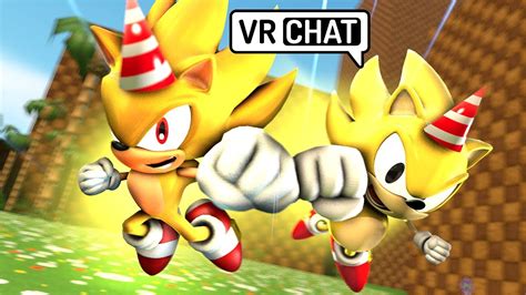 Sonic And Classic Sonic Birthday Race In Vr Chat Youtube