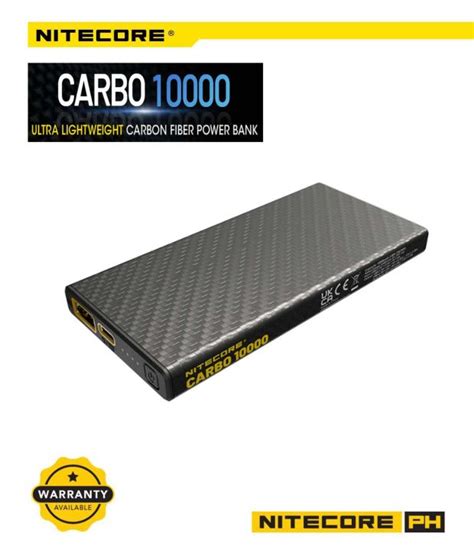 Nitecore CARBO 10000 Ultra Lightweight Carbon Fiber Powerbank Lazada PH