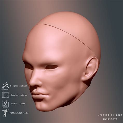 3d Model Male Head For Bjd Doll STL File For 3d Printing Etsy Australia