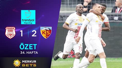 MERKUR BETS Pendikspor 1 2 Kayserispor Highlights Özet Trendyol